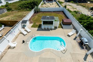 overview of large large , private back yard area