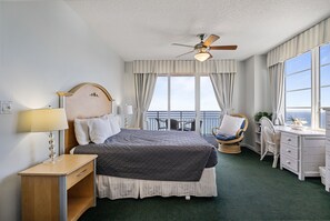 Master bedroom with king size bed 