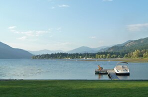 Waterfront Lake View with Grass to Sandy Beach!