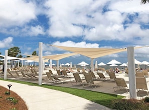 Canopy at beach pools