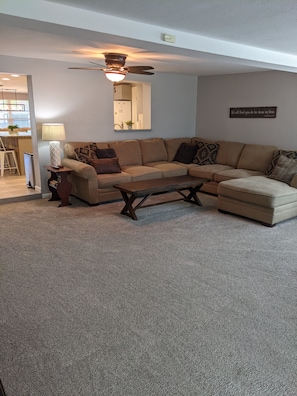 Large Comfortable Sectional In the Livingroom 