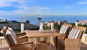 Master Bedroom deck for morning coffee, dining or cocktails.