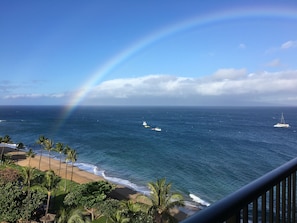 a rainbow from our favorite lanai!