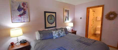 Master bedroom new lights, nightstands pillows, memory foam mattress
