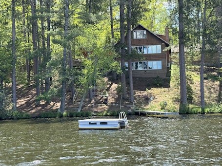 view from the water to the house
