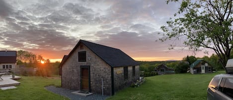Sunrise over the cottage promising a great day!