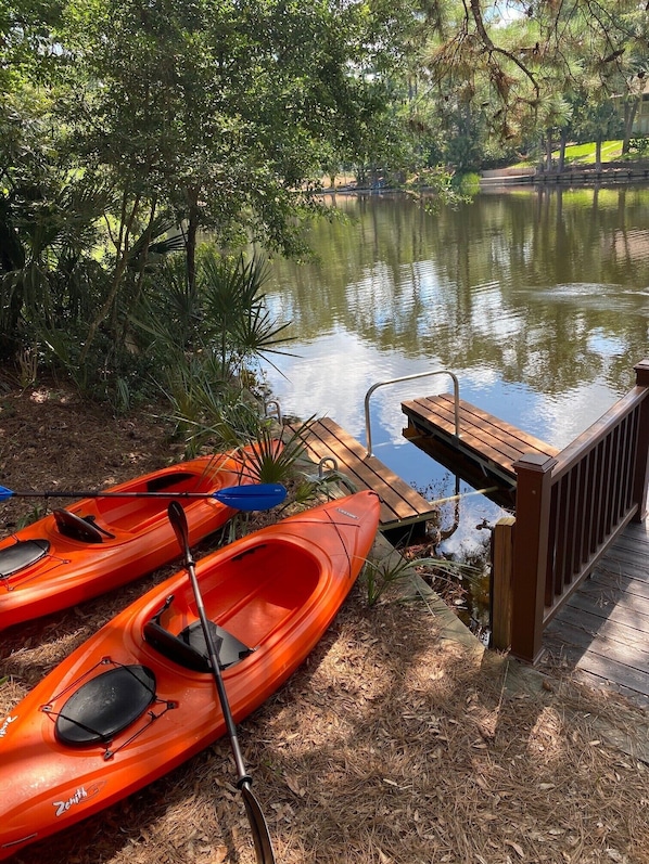 Kayaks and launch