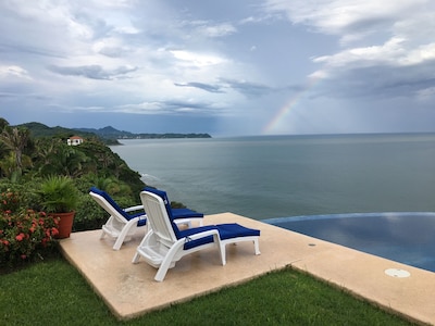 View from the infinity pool -with rainbow