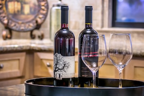 Staff at Oak Farm Vineyards offers Annadan guests a complimentary tasting pass.