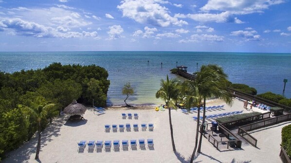 Private beach and lagoon with beautiful views no matter what time of day.
