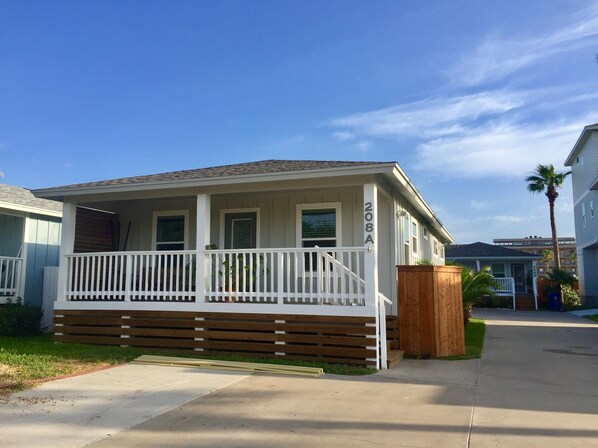 Main Pool House front view.. parking for 2 vehicles only