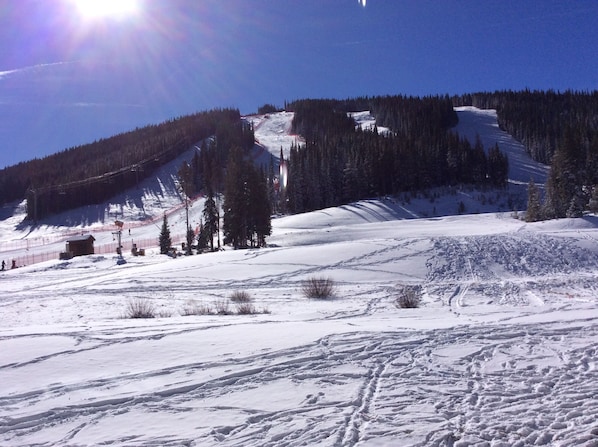 View from private patio, over looking the slopes!