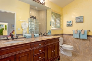 Master Bathroom has two sinks for stress free mornings 