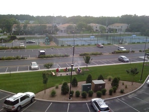 BBQ and Tennis courts in front of our building