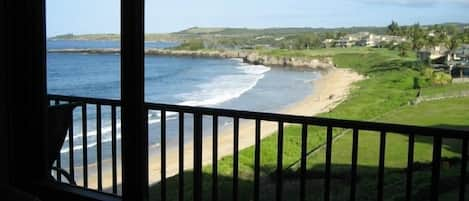 Beach view from living room