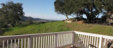 Enjoy morning coffee & evening wine on patio with views of the countryside