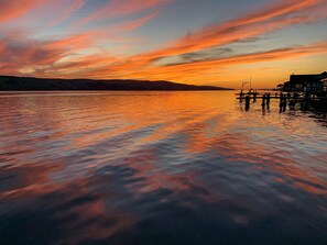 Beautiful sunset on Tomales Bay.
