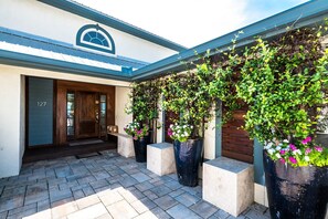 Front porch.  Perfect for arrivals and send offs. 