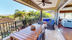 Enjoy alfresco meals on the covered lanai