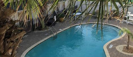 Lovely salt water pool inside compound