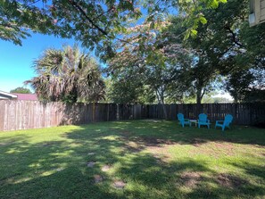 Fenced in backyard that your family and fur baby can enjoy