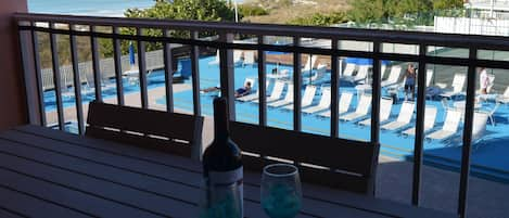 Enjoy your wine with a view on your private balcony