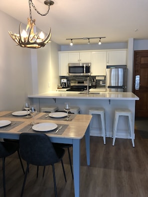 Dining area and kitchen