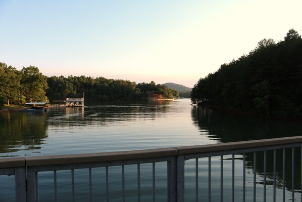 View from top of boat dock.