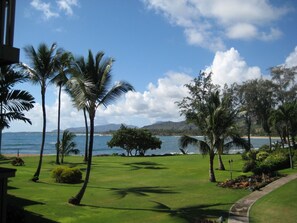 View of the beach and ocean from our Lanai