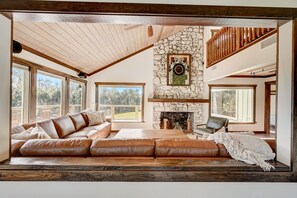 River House living room from the dining room