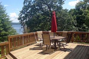 The deck overlooks Kentucky Lake.
