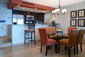 Comfortable space for dining with family or friends