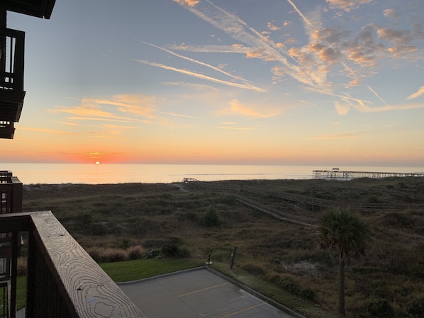 Sunrise from condo balcony