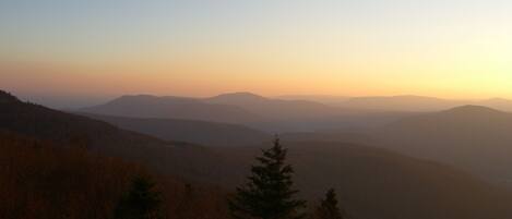 A typical sunset scene viewed from our condo unit -- inspiring!