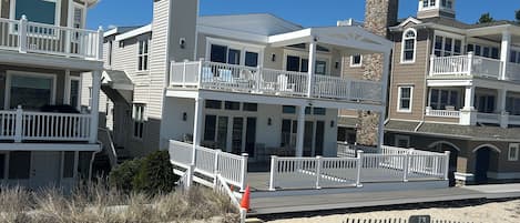 Beachside view.  Our unit is the top floor of this 2 family home.  
