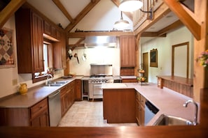 Kitchen with Commercial Range