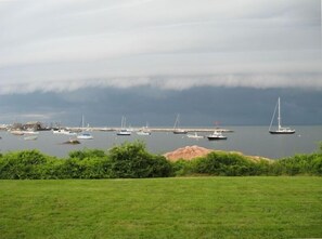 The ever changing scene from the front porch.