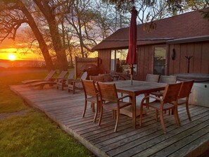 Front deck at sunset