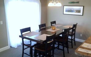 Spacious dining area.