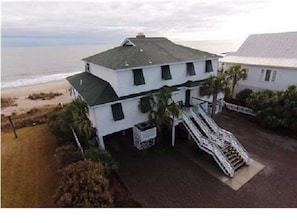 Beautiful beachfront property streetside