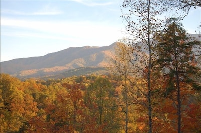 View of Mt. LeConte from covered porch