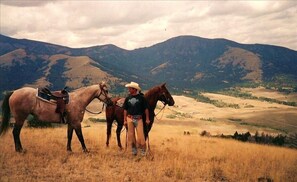 We offer scenic horseback rides with amazing views of the area.