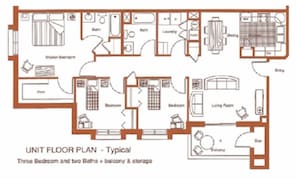 Floor plan not to scale and does not represent how rooms are furnished 1400sqft