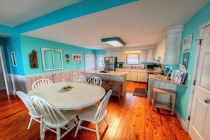 open dining and kitchen