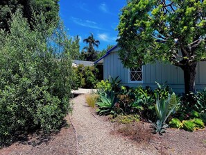 Front yard with garden path