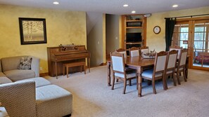 Living room adjacent to sunporch