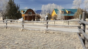  Our home on rt.  rental cabin on left. 
