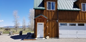 RV parking left of front door. Also the lock box is on the wall rt. side of door