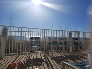 view from beach side pool of ocean