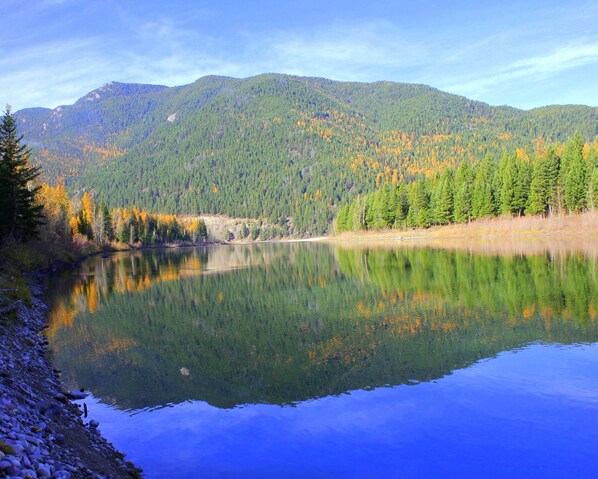 Breathtaking view of the Flathead River from our home.